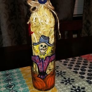 Happy Harvest Painted Bottle
